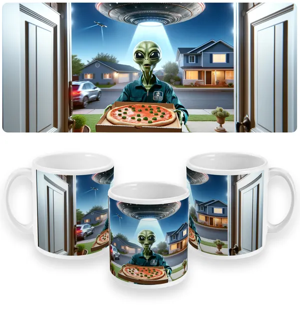 Galactic Pizza Delivery Mug