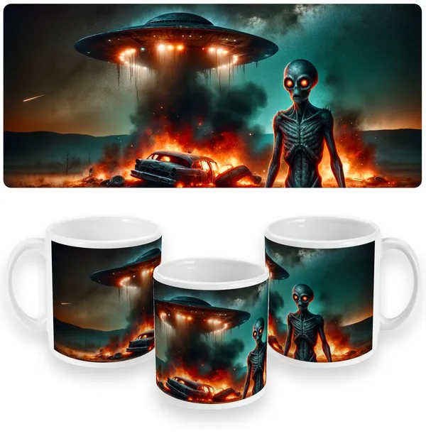 Alien Encounter - Eerie Zombie Aftermath Mug