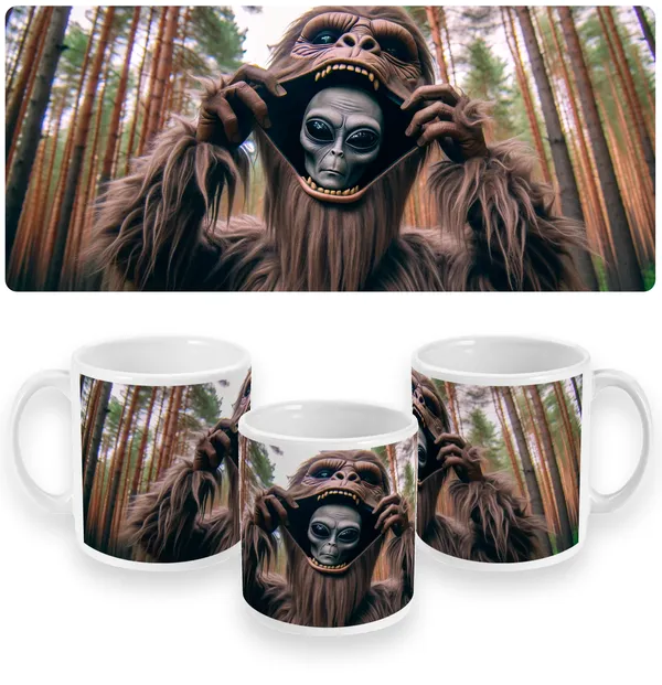 Bigfoot Unmasked - Alien Revelation Mug