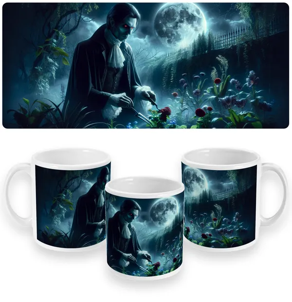 Moonlit Vampire Garden Mug