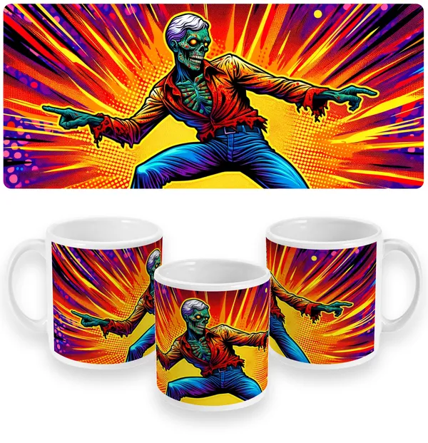 Dance of the Dead: Night Fever Pop Art Zombie Mug