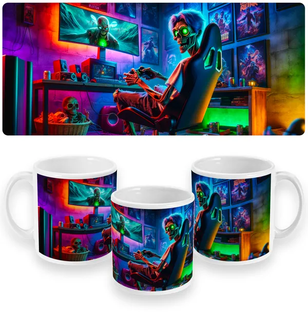 Zombie Gamer Night Mug