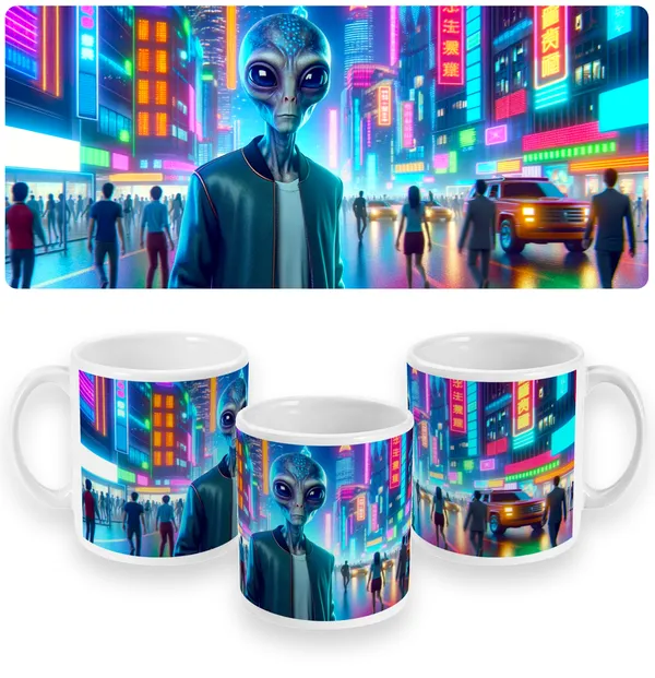 Neon City Incognito - Alien Among Us Mug