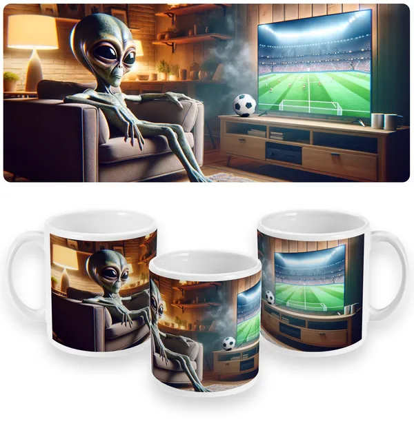 Alien Football Fan Mug