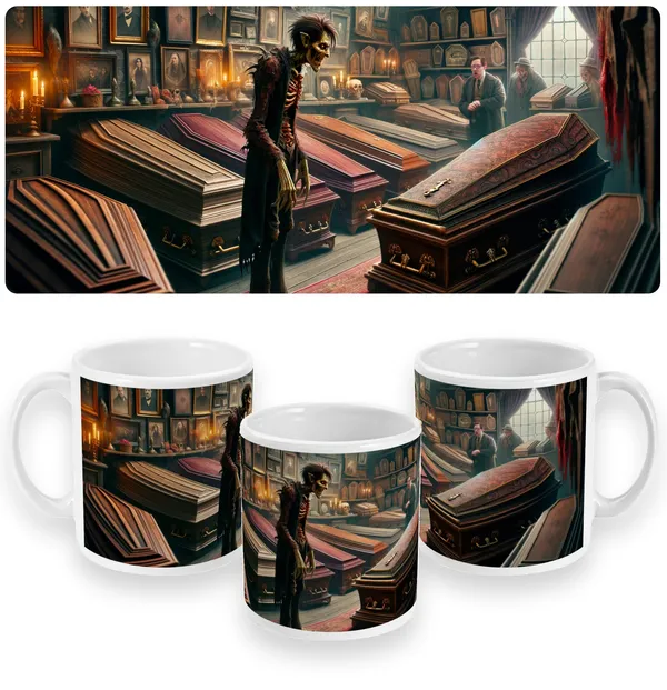 Coffin Shopping with the Undead Mug