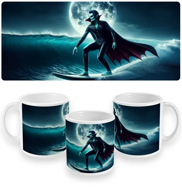 Moonlit Surf Vampire Mug