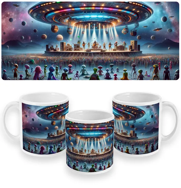 Cosmic Melodies - Intergalactic UFO Concert Mug